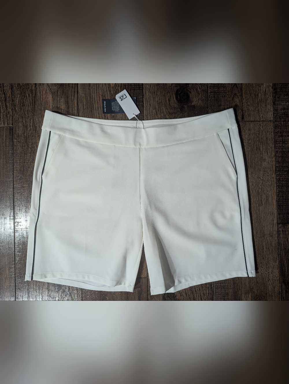 Cutter & Buck Women's Plus White w/ Blue Piping Activewear Shorts Size XXXL NWT